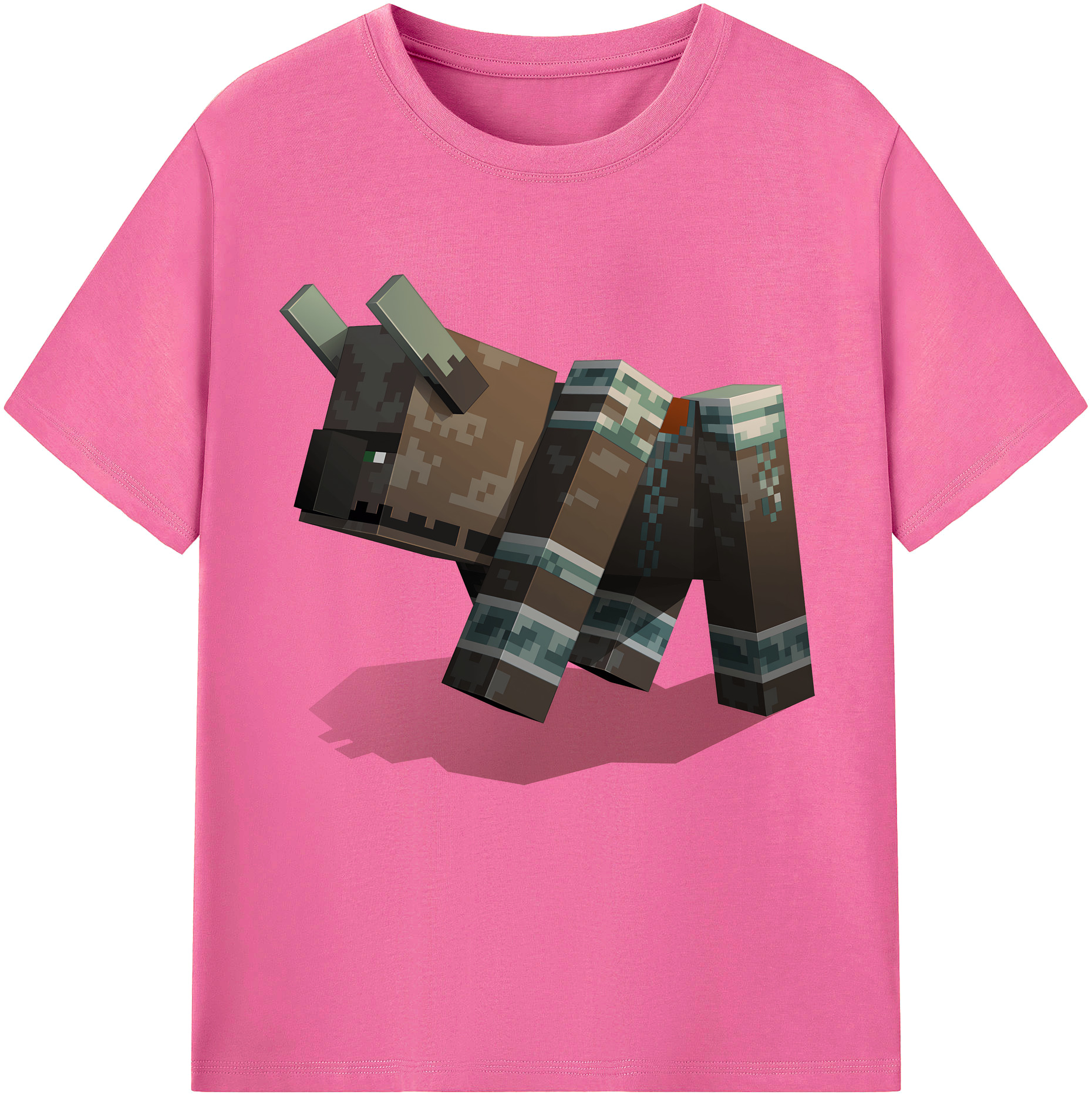 （画像用） マインクラフト ブロックの世界 Minecraft MC Block world レディースカジュアルプリントTシャツ（綿100％）